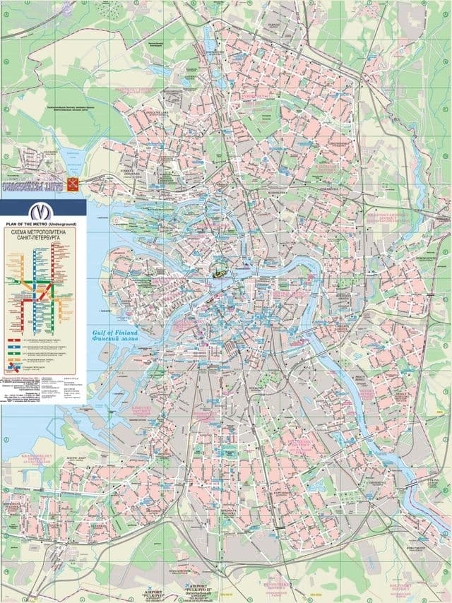 Mapa miasta Sankt Petersburg