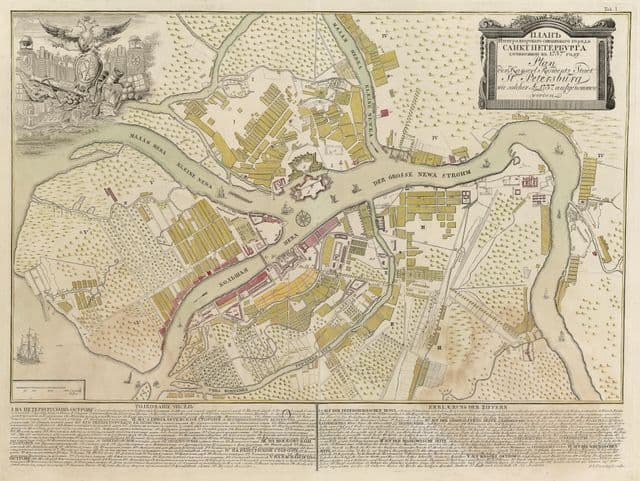 Mapa historyczna Sankt Petersburga