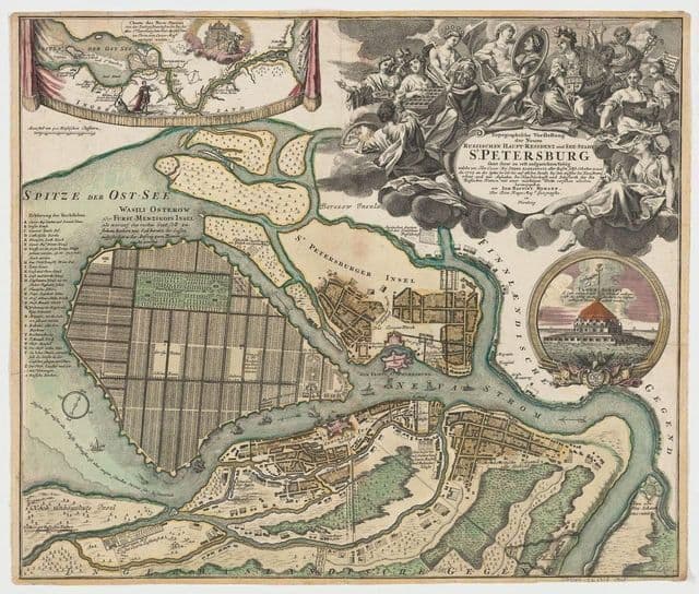 Petersburska antyczna mapa