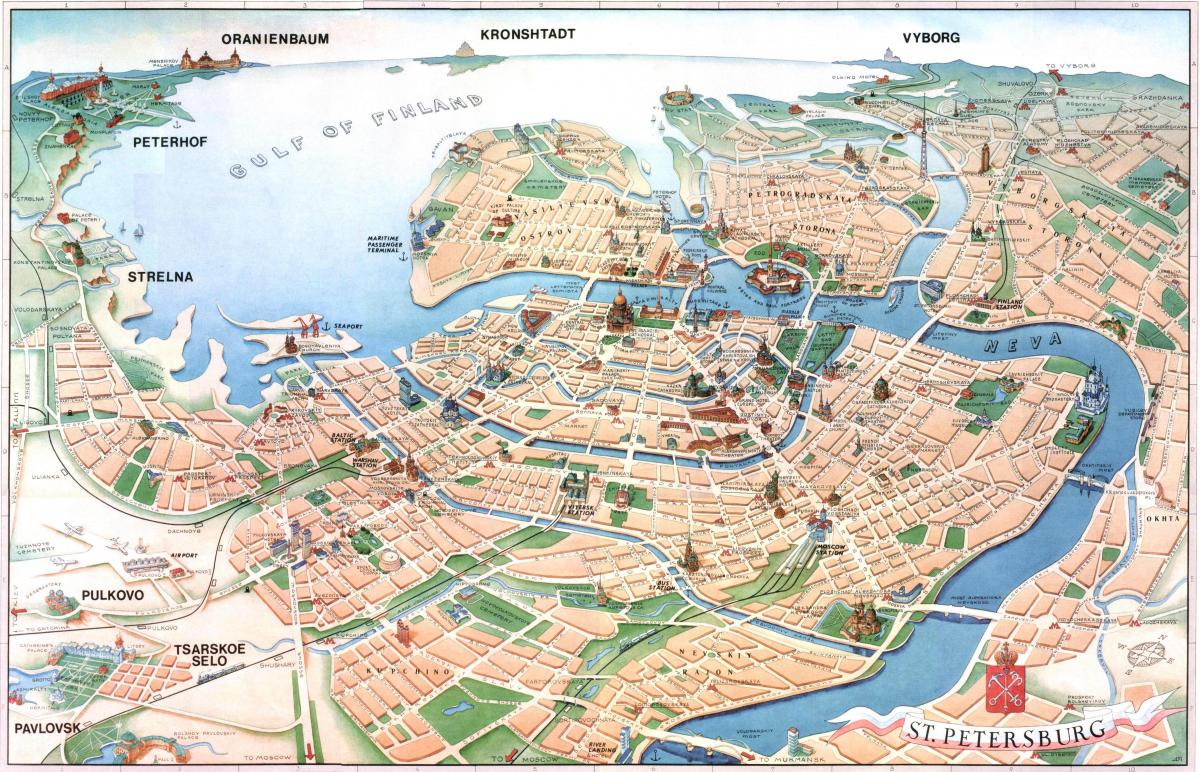 Mapa zabytków Sankt Petersburga