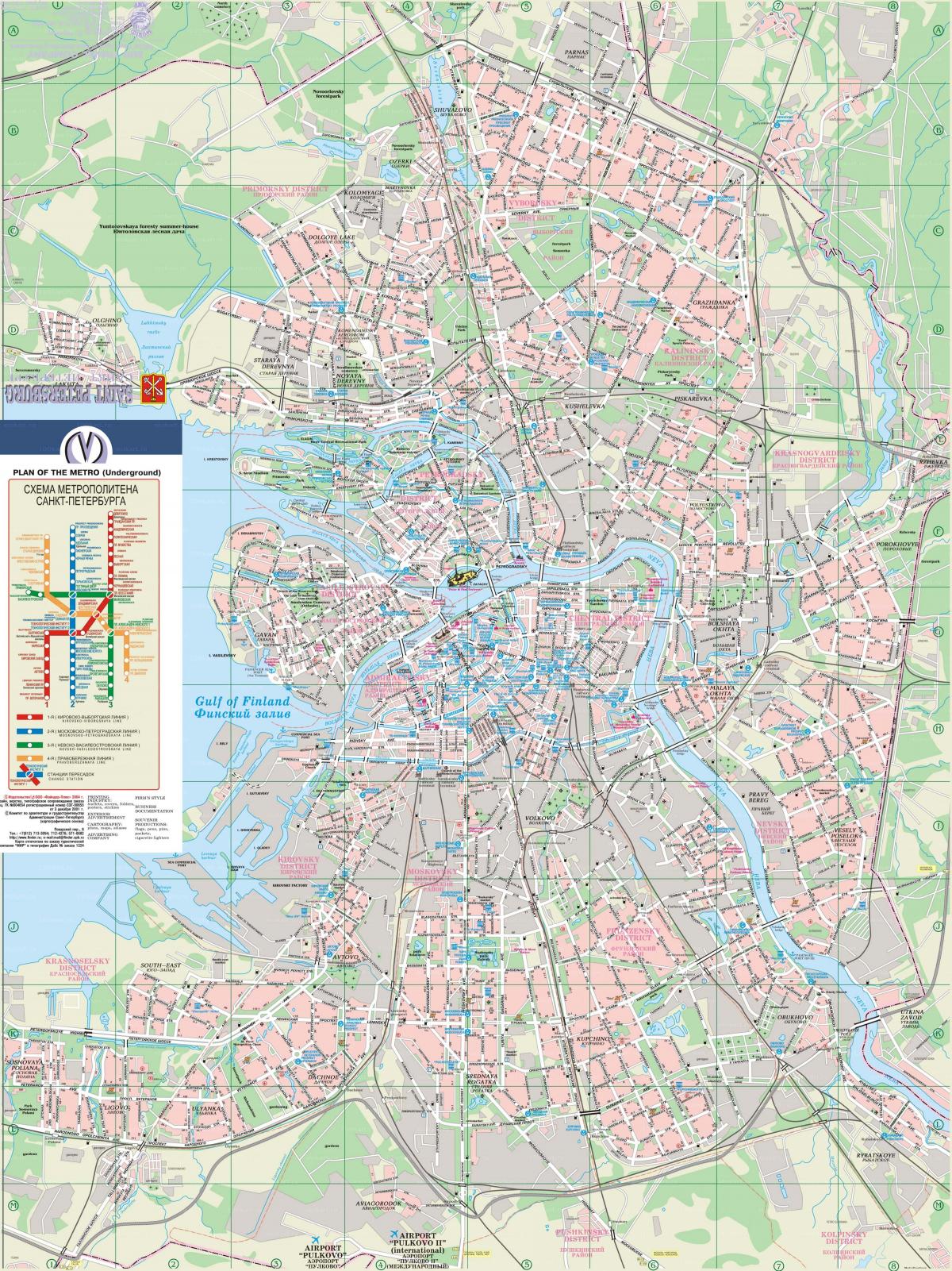 Mapa Sankt Petersburga ulice